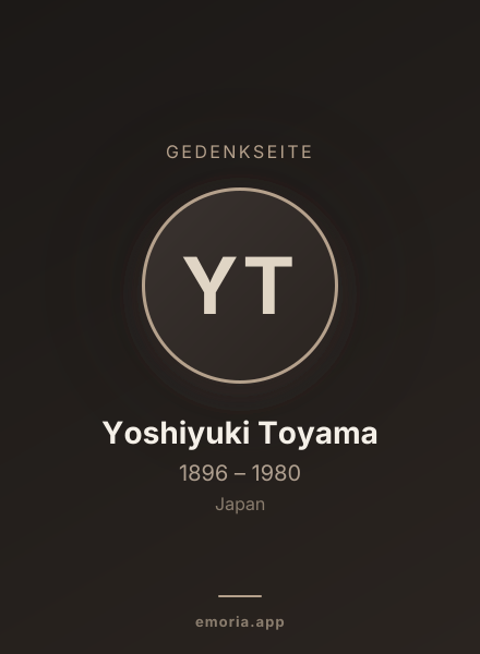 Gedenkportrait von Yoshiyuki Toyama