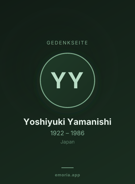 Gedenkportrait von Yoshiyuki Yamanishi