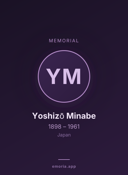 Memorial portrait of Yoshizō Minabe