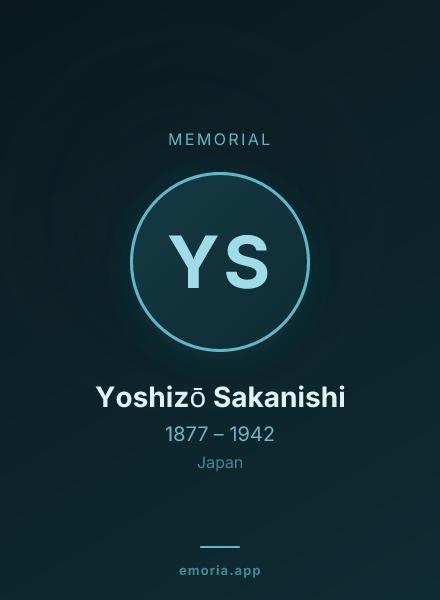 Memorial portrait of Yoshizō Sakanishi