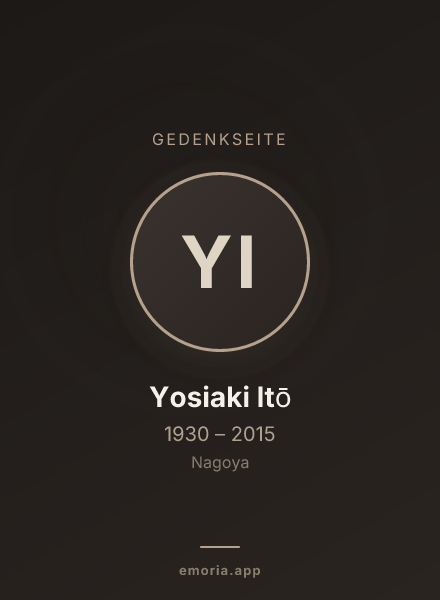 Gedenkportrait von Yosiaki Itō