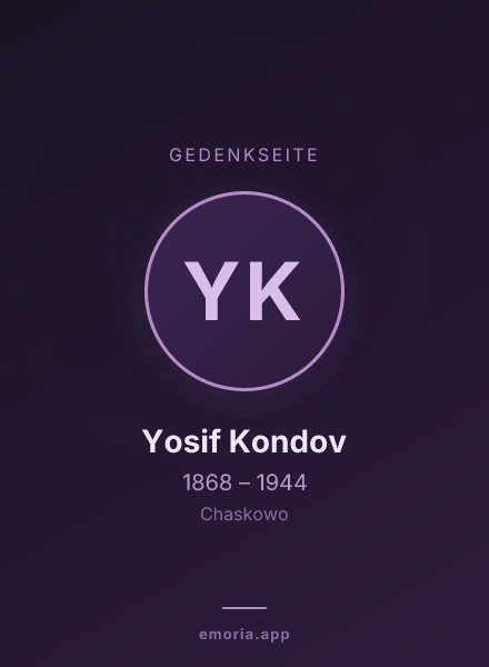 Gedenkportrait von Yosif Kondov