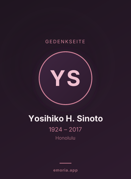 Gedenkportrait von Yosihiko H. Sinoto