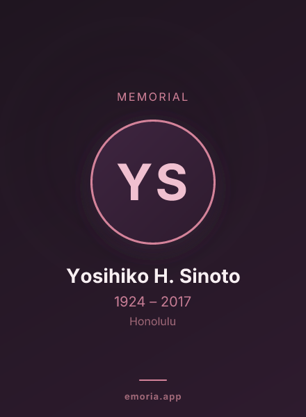 Memorial portrait of Yosihiko H. Sinoto
