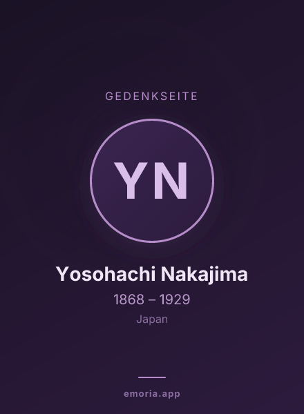 Gedenkportrait von Yosohachi Nakajima