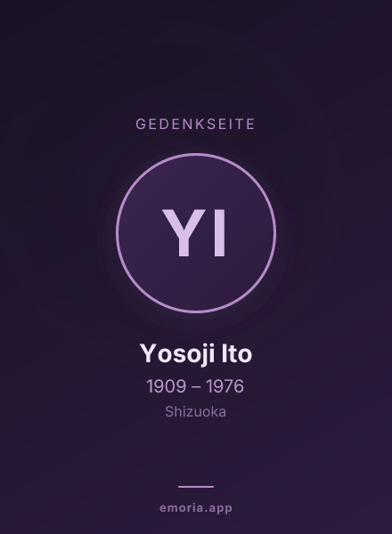 Gedenkportrait von Yosoji Ito