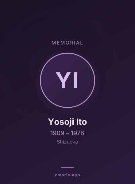 Memorial portrait of Yosoji Ito