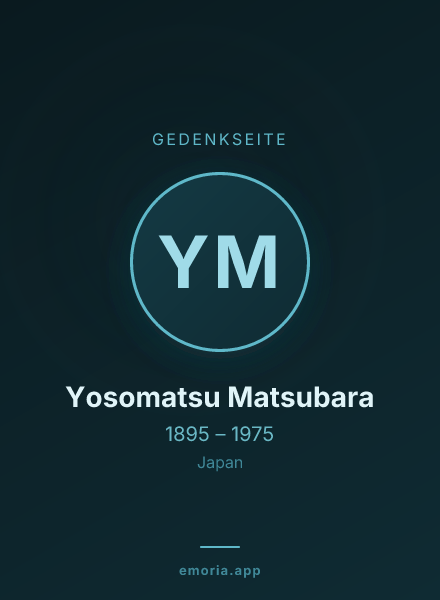 Gedenkportrait von Yosomatsu Matsubara