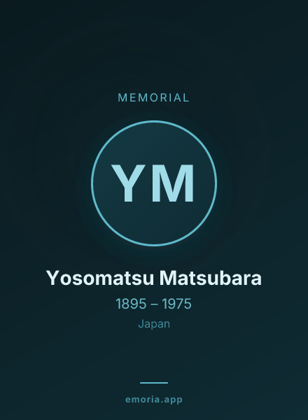 Memorial portrait of Yosomatsu Matsubara