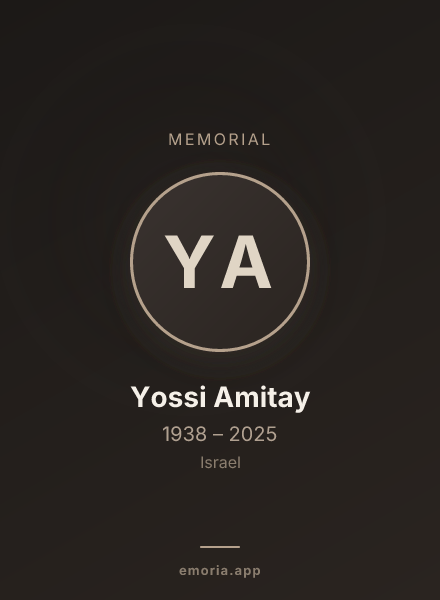 Memorial portrait of Yossi Amitay