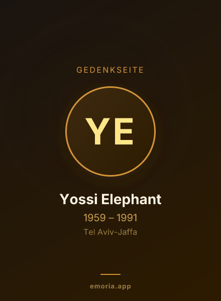 Gedenkportrait von Yossi Elephant