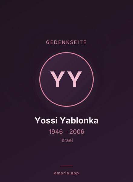 Gedenkportrait von Yossi Yablonka