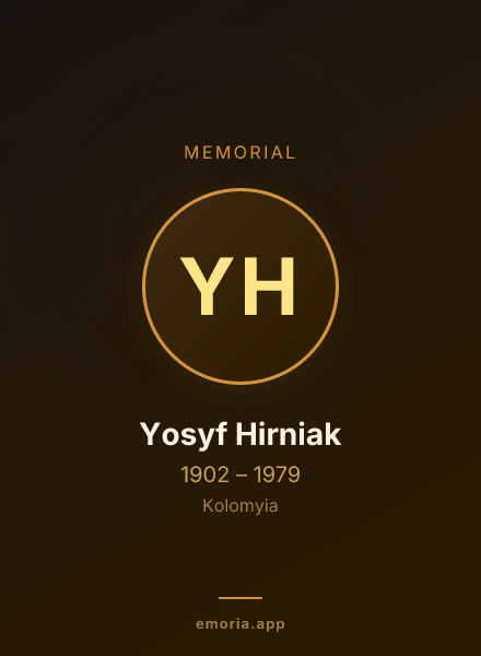 Memorial portrait of Yosyf Hirniak