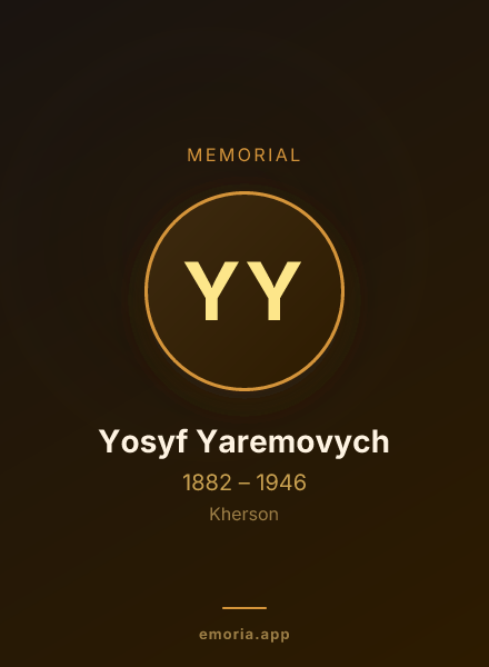 Memorial portrait of Yosyf Yaremovych
