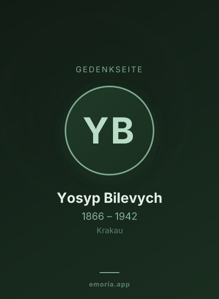 Gedenkportrait von Yosyp Bilevych