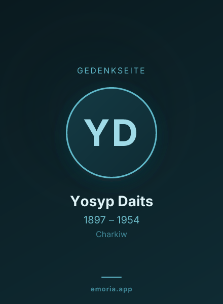 Gedenkportrait von Yosyp Daits