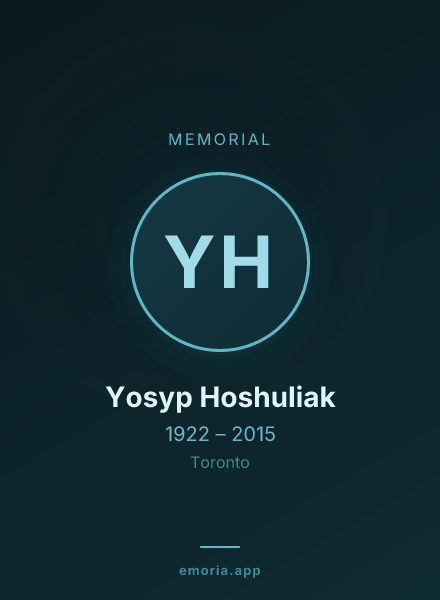 Memorial portrait of Yosyp Hoshuliak