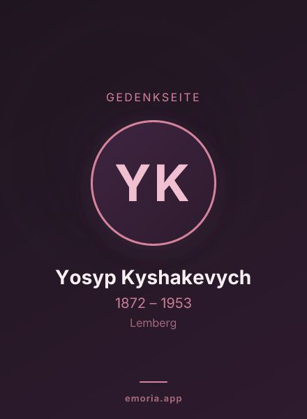 Gedenkportrait von Yosyp Kyshakevych