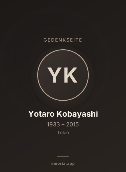Gedenkportrait von Yotaro Kobayashi