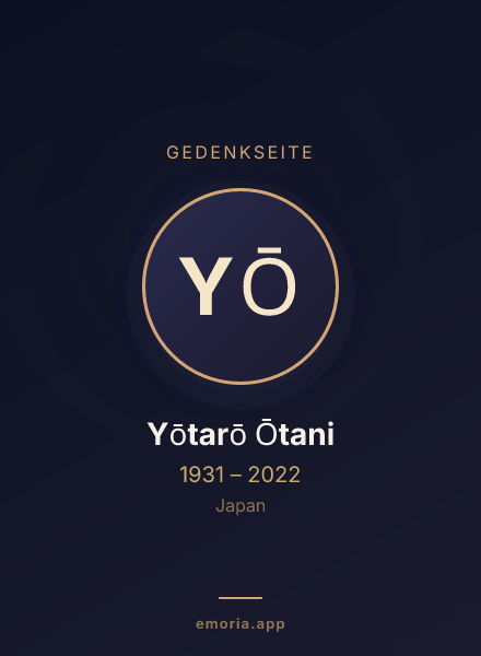 Gedenkportrait von Yōtarō Ōtani
