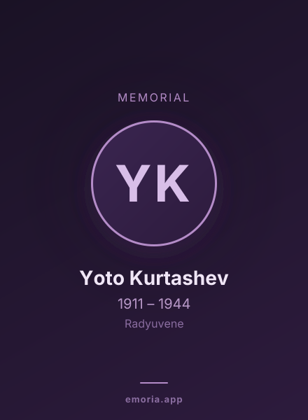 Memorial portrait of Yoto Kurtashev