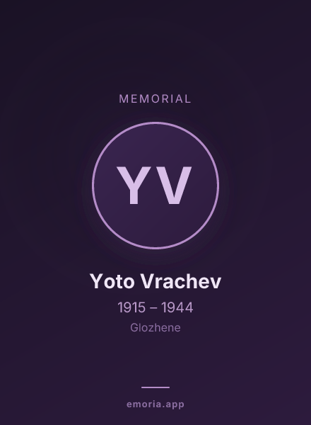 Memorial portrait of Yoto Vrachev