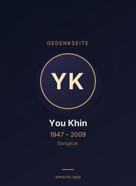Gedenkportrait von You Khin