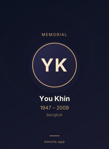 Memorial portrait of You Khin