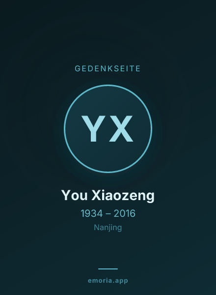 Gedenkportrait von You Xiaozeng