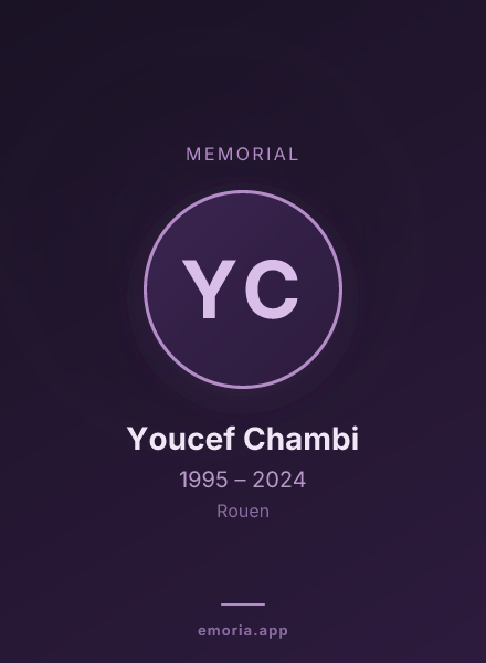 Memorial portrait of Youcef Chambi