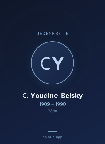 Gedenkportrait von С. Youdine-Belsky