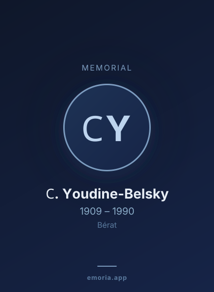 Memorial portrait of С. Youdine-Belsky