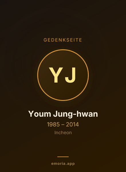 Gedenkportrait von Youm Jung-hwan