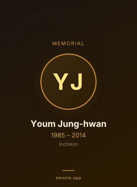 Memorial portrait of Youm Jung-hwan