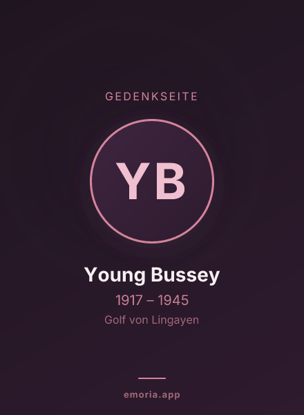 Gedenkportrait von Young Bussey