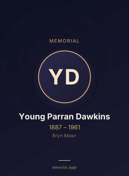 Memorial portrait of Young Parran Dawkins