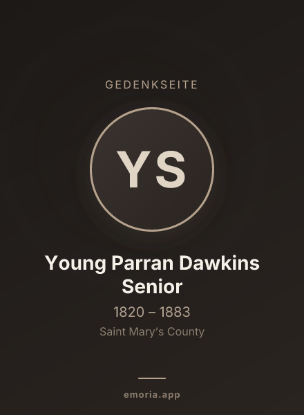 Gedenkportrait von Young Parran Dawkins Senior
