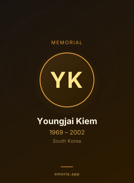 Memorial portrait of Youngjai Kiem
