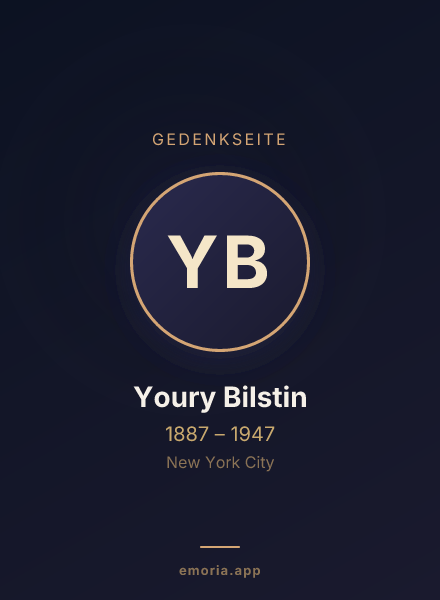 Gedenkportrait von Youry Bilstin