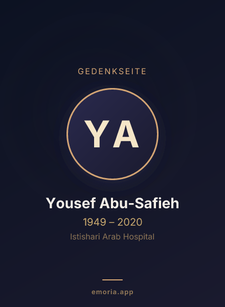 Gedenkportrait von Yousef Abu-Safieh