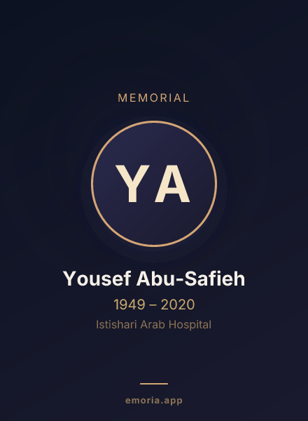 Memorial portrait of Yousef Abu-Safieh