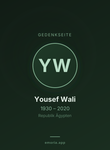 Gedenkportrait von Yousef Wali