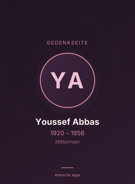 Gedenkportrait von Youssef Abbas