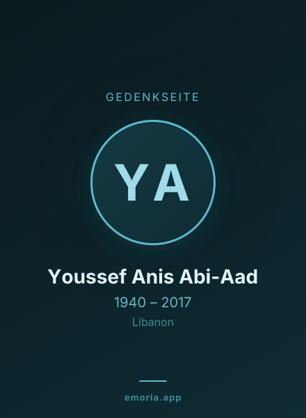Gedenkportrait von Youssef Anis Abi-Aad