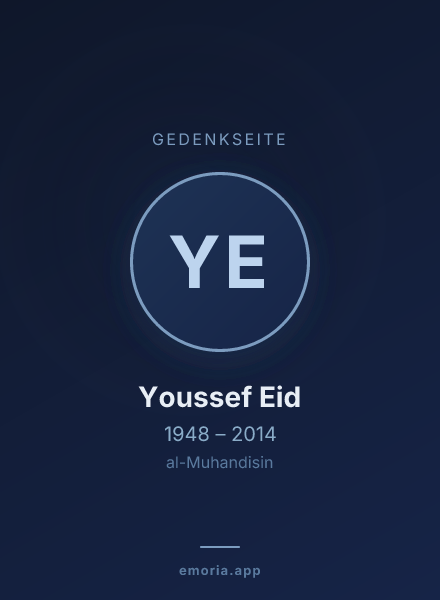 Gedenkportrait von Youssef Eid