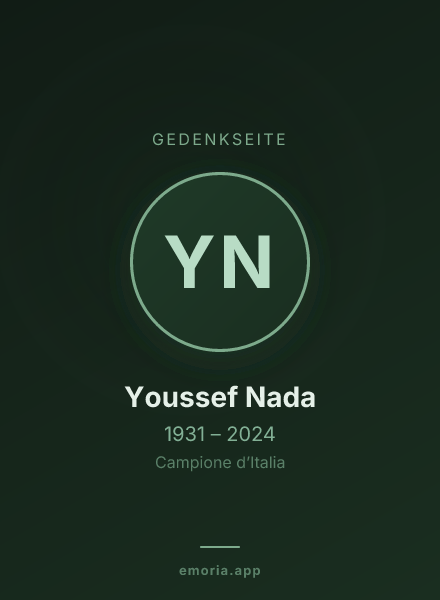 Gedenkportrait von Youssef Nada