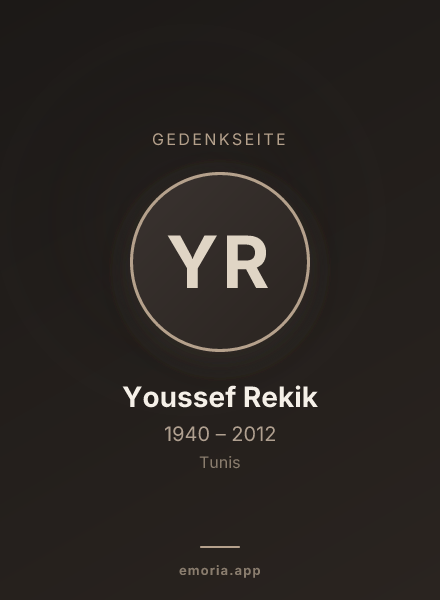Gedenkportrait von Youssef Rekik
