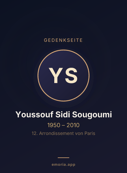 Gedenkportrait von Youssouf Sidi Sougoumi