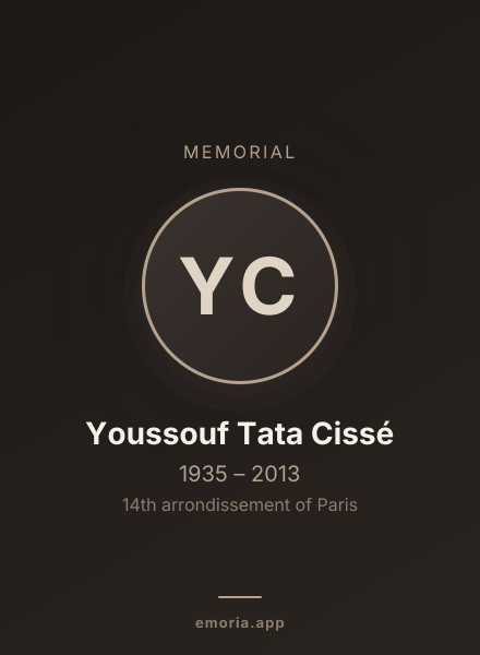 Memorial portrait of Youssouf Tata Cissé