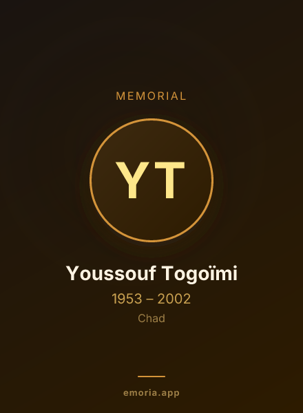 Memorial portrait of Youssouf Togoïmi